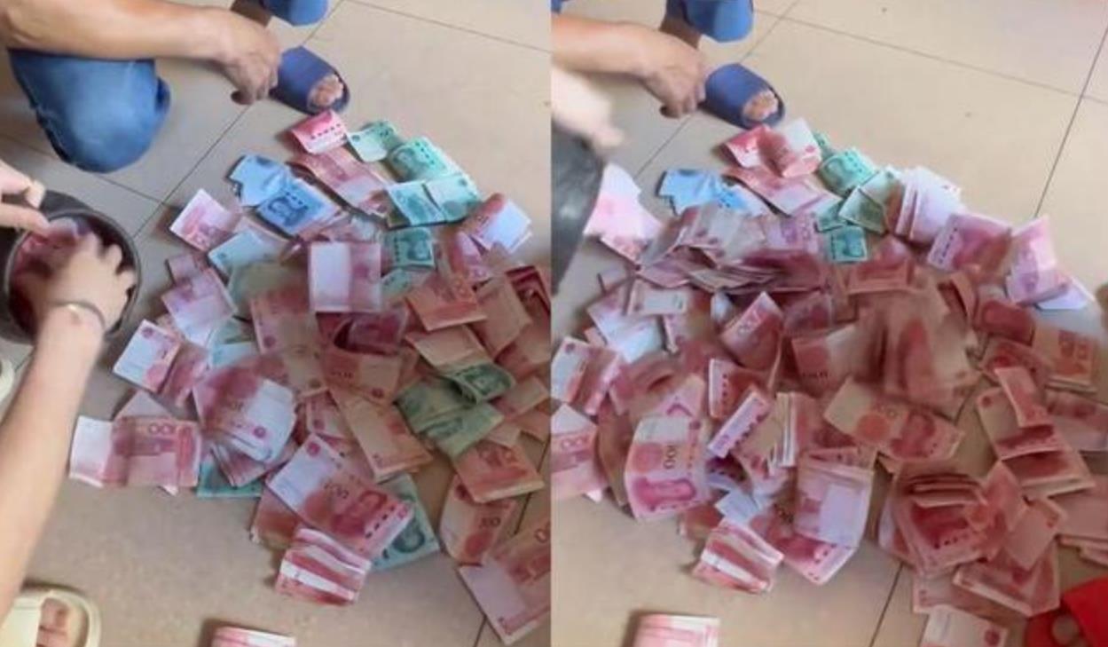 妻子搞卫生意外发现丈夫私房钱，掏出后铺满一地，女儿直呼可怜